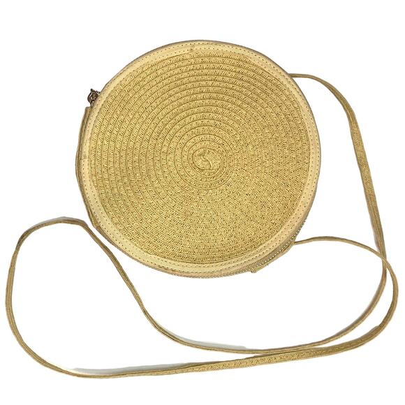 Y2K Bohemian Round Woven Natural Straw Shoulder Bag - Picture 5 of 10